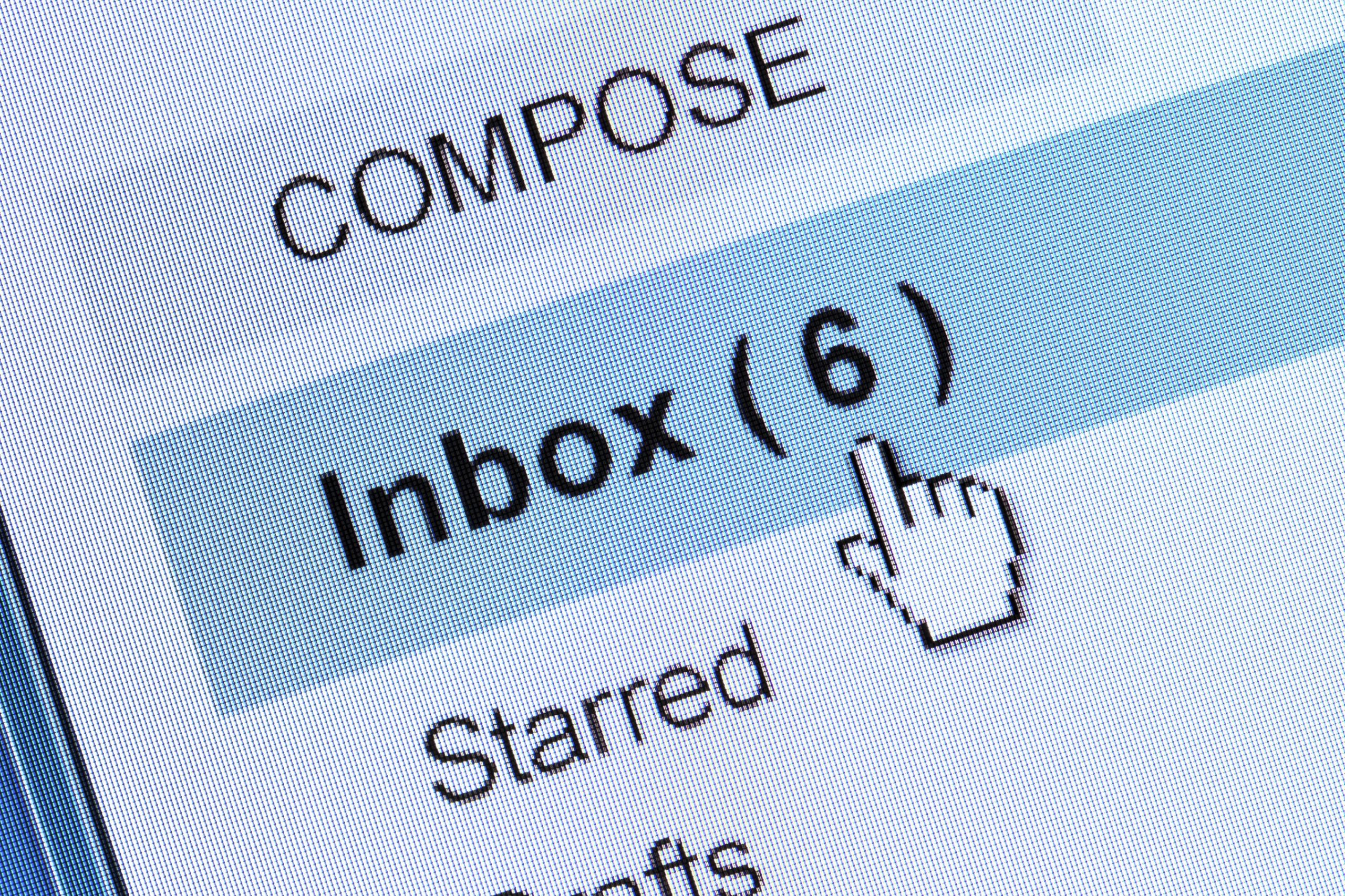 Computer Monitor screen, concept of email
